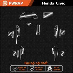 Dán nội thất xe Honda Civic 2018 - 2021