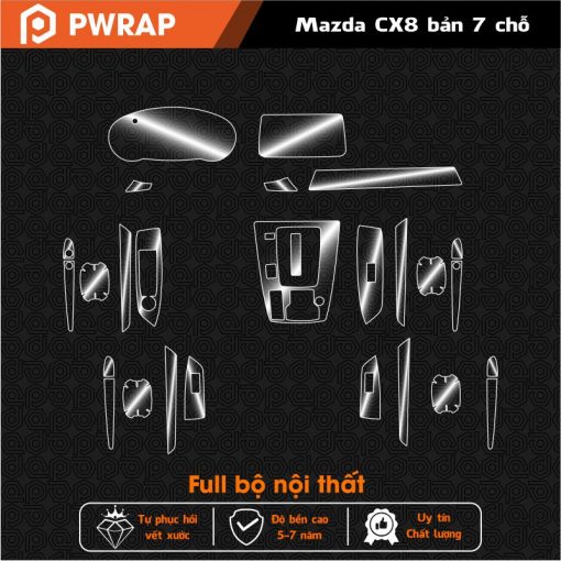 Dán PPF nội thất ô tô Mazda CX8 2021 - 2025 - Ảnh 6