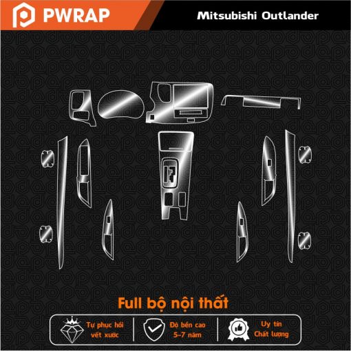 Dán nội thất xe Mitsubishi New Outlander PPF chống xước tốt