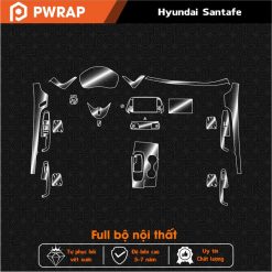 Bộ dán PPF nội thất ô tô Hyundai Santafe 2019 - 2020