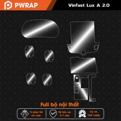Bộ miếng dán chống xước nội thất ô tô Vinfast Lux A PPF