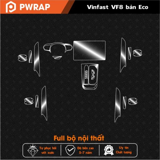 Bộ dán bảo vệ nội thất xe ô tô Vinfast VF8