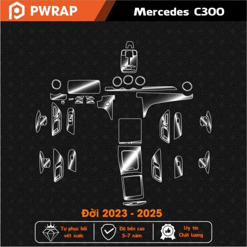 Dán PPF nội thất Mercedes C300 2019 - 2025 - Ảnh 3
