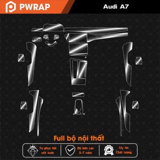 Dán nội thất Audi A7 2016- 2018-2023 PPF tự phục hồi vết xước
