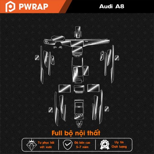 Dán PPF nội thất Audi A8 2016-2023 chống xước tốt