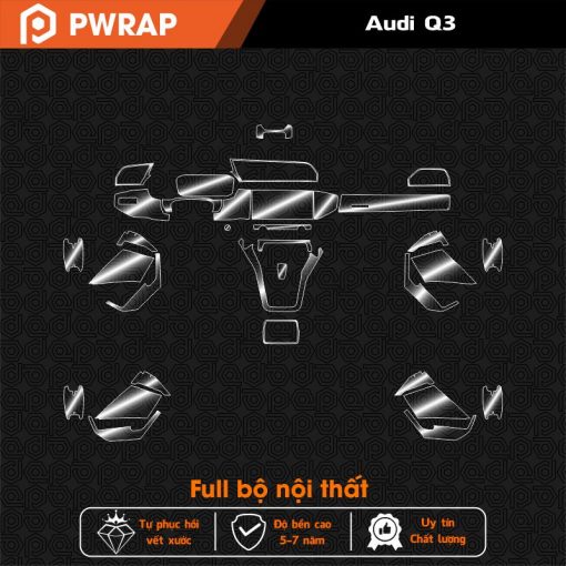 Dán nội thất Audi Q3 2016-2023 PPF tự phục hồi mới