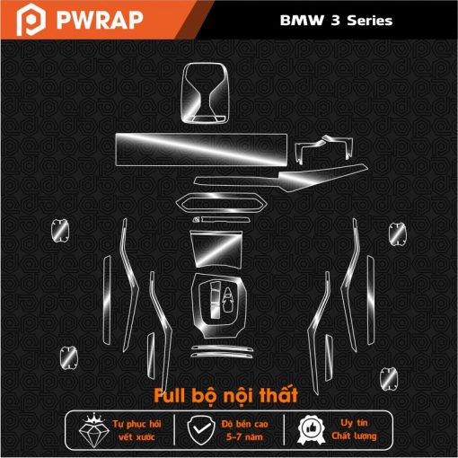 Dán nội thất BMW 3 Series 2019-2024 PPF tự phục hồi