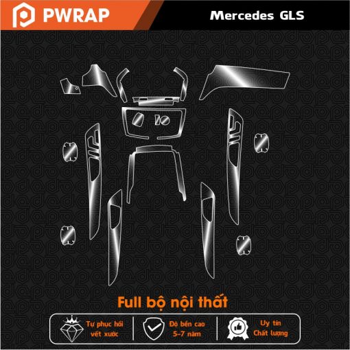 Dán nội thất ô tô Mercedes GLS 2016-2025 PPF tự phục hồi