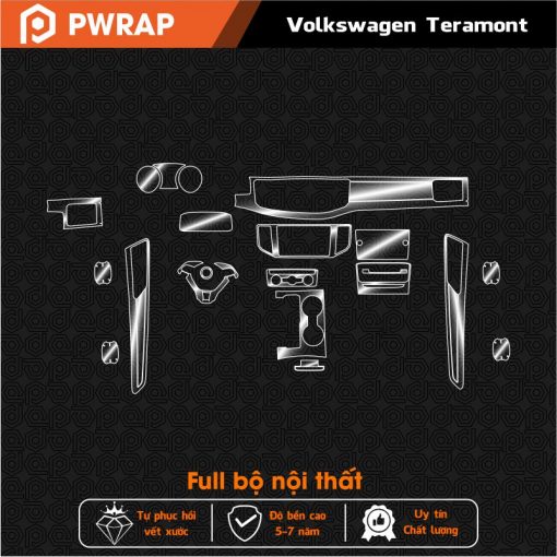 Dán PPF nội thất Volkswagen Teramont 2018-2023 cải tiến mới