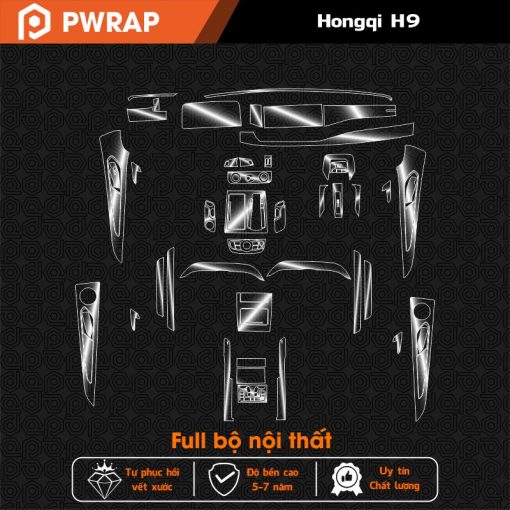 Dán PPF nội thất xe ô tô Hongqi H9 mới