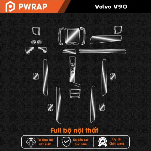 Dán PPF nội thất xe Volvo V90 cải tiến mới