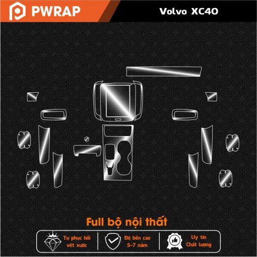 Dán PPF nội thất xe Volvo XC40 tự phục hồi vết xước