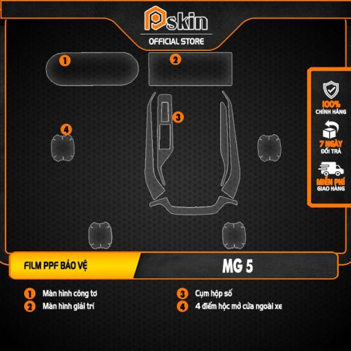 Dán Nội thất xe MG MG 5 PPF tự phục hồi vết xước - Hình ảnh 2