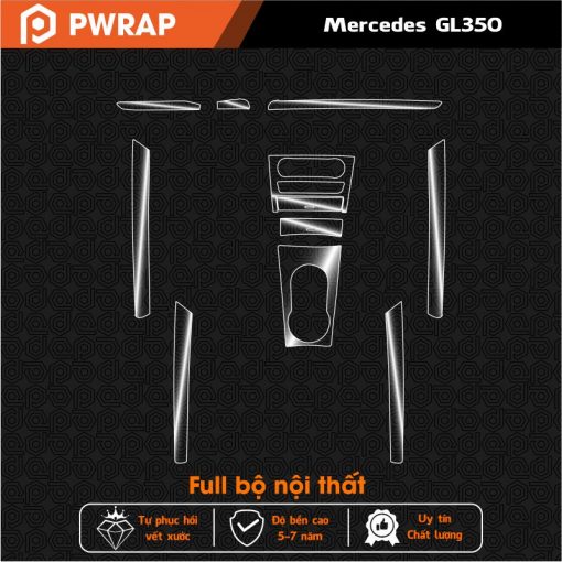 Dán chống xước nội thất xe Mercedes GL350 2008 - 2012 PPF