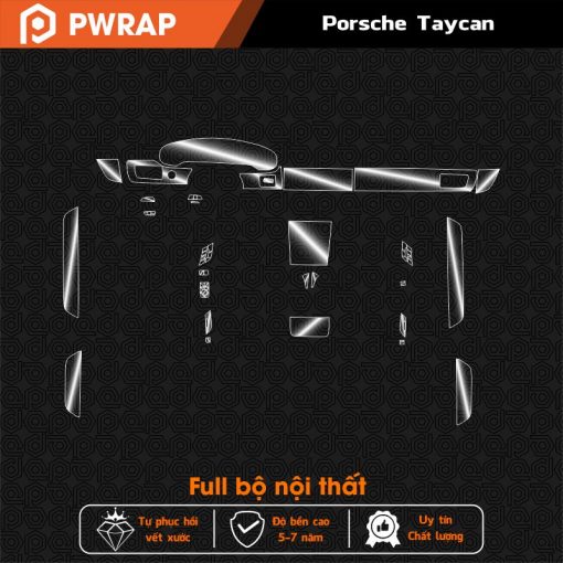 Dán chống xước nội thất xe Porsche Taycan 2020 - 2022 PPF