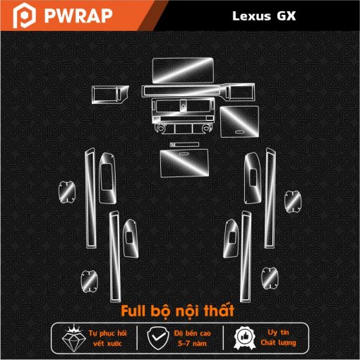 Dán chống xước nội thất ô tô Lexus GX 2022 - 2023 PPF cao cấp