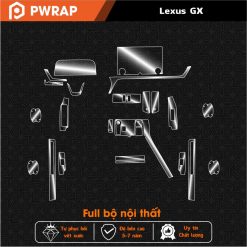 Dán chống xước nội thất ô tô Lexus GX 2015, 2022 - 2025 PPF cao cấp