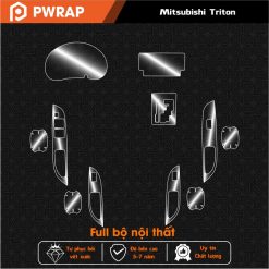 Dán bảo vệ nội thất xe Mitsubishi Triton 2019-2023 PPF cao cấp