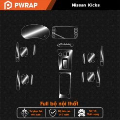 Dán chống xước nội thất ô tô Nissan Kicks PPF
