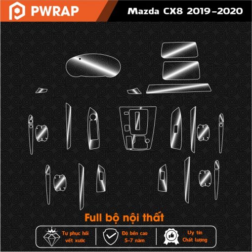 Dán PPF nội thất ô tô Mazda CX8 2019-2020