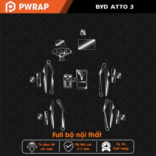 Dán PPF nội thất xe BYD ATTO 3 2024 - 2025