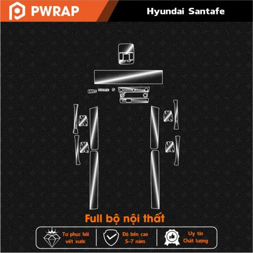 Dán PPF nội thất Hyundai SantaFe 2024 - 2025