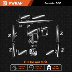 Dán PPF chống xước bảo vệ nội thất xe Genesis G80 2021