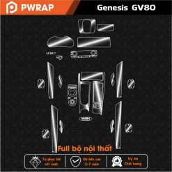 Dán PPF chống xước bảo vệ nội thất xe Genesis GV80 2021