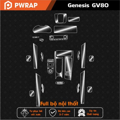Dán PPF chống xước bảo vệ nội thất xe Genesis GV80 2021