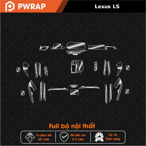 Bảo vệ nội thất xe Lexus LS 2021 - 2024 bằng miếng dán PPF