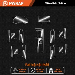 Bộ dán PPF bảo vệ nội thất Mitsubishi Triton 2024 - 2025