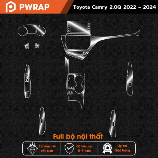 Dán PPF nội thất xe Camry 2022 - 2024 - Ảnh 2