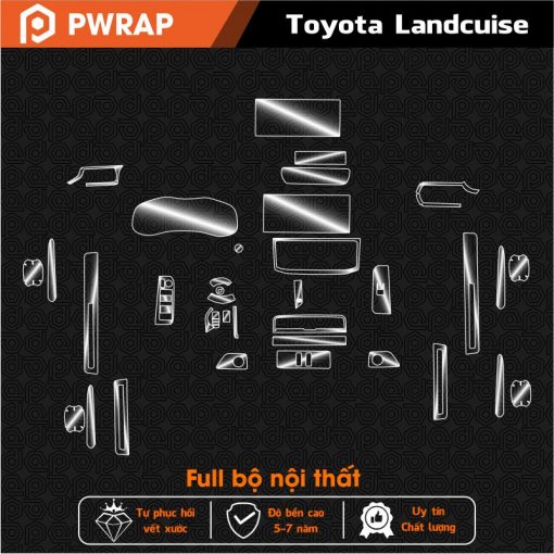 Bộ dán PPF nội thất Toyota Land Cruiser LC 200, LC 300 đời 2025