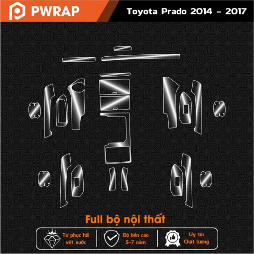 Dán PPF nội thất Toyota Prado 2014 - 2017