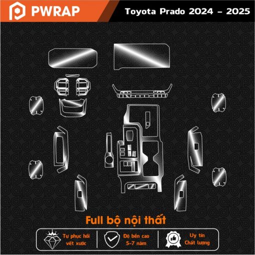 Dán PPF nội thất Toyota Prado 2024 - 2025