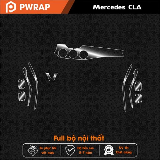 Bộ dán PPF bảo vệ nội thất Mercedes CLA 2013