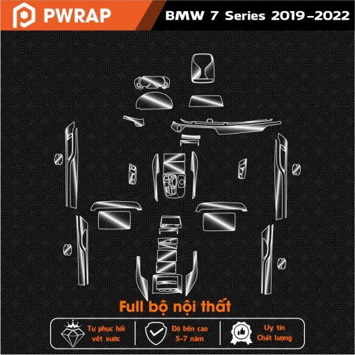 Bộ dán PPF bảo vệ nội thất xe BMW 7 Series 2019 - 2022