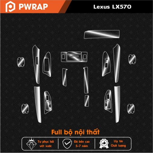 Miếng dán PPF nội thất Lexus LX570 2012