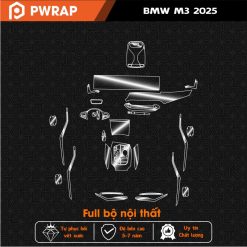 Miếng dán PPF bảo vệ nội BMW M3 2025 khỏi các vết trầy xước
