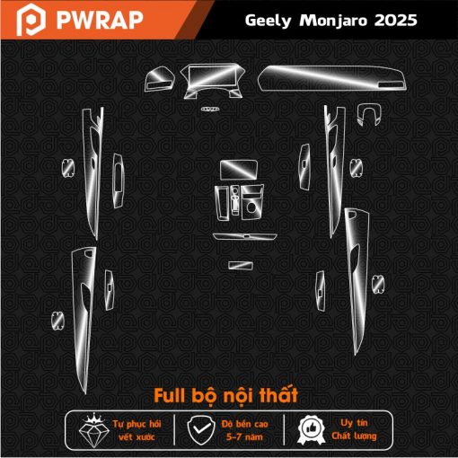 Dán PPF nội thất xe Geely Monjaro 2025