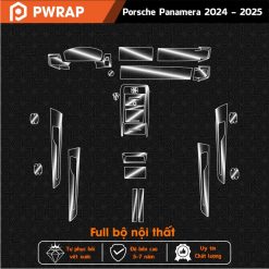 Bộ dán chống xước bảo vệ nội thất xe Porsche Panamera 2024 - 2025