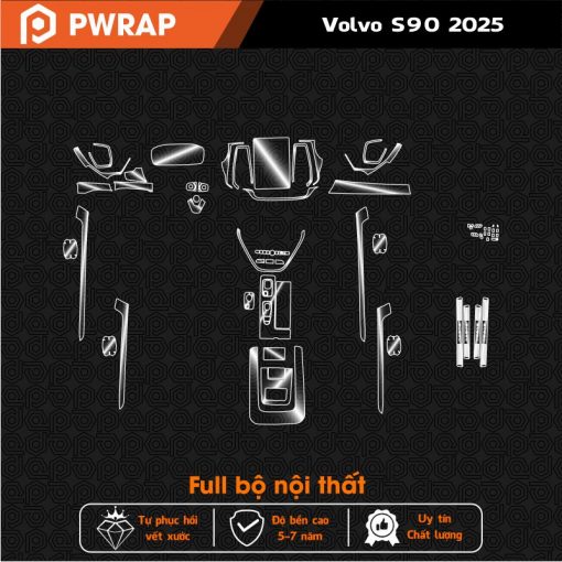 Dán PPF nội thất ô tô Volvo S90 2025 cải tiến mới