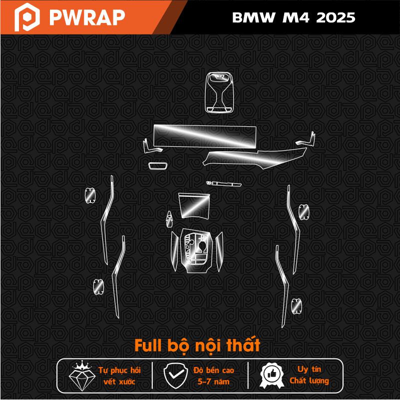 Bộ dán PPF chống trầy xước bảo vệ nội thất BMW M4 2025