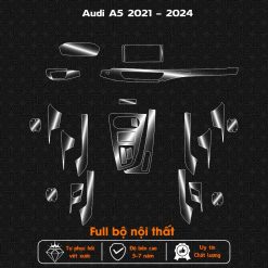 Dán PPF bảo vệ chống xước nội thất xe Audi A5 2021 - 2024