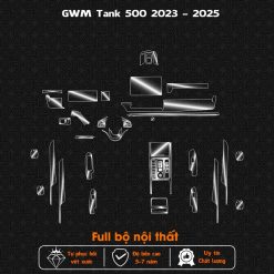 Miếng dán PPF bảo vệ nội thất xe GWM Tank 500 2023 - 2025